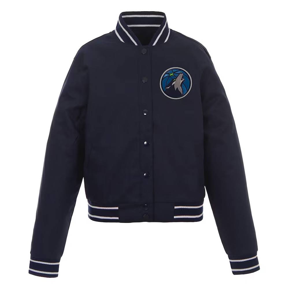 Poly-Twill Minnesota Timberwolves Navy Jacket