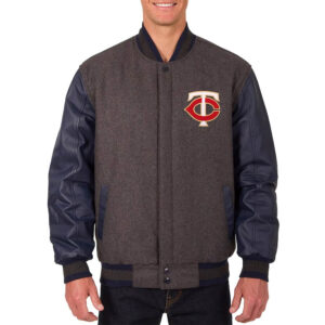 Charcoal/Navy Minnesota Twins Varsity Jacket