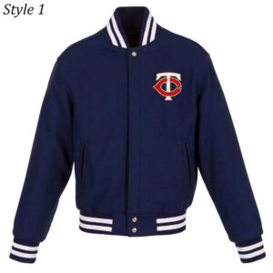 Minnesota Twins Navy Varsity Wool Jacket