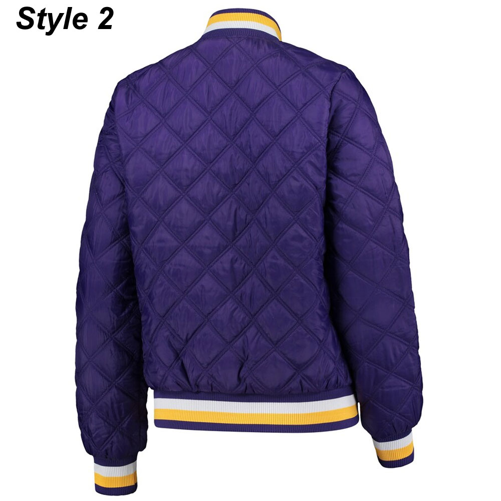 Purple Minnesota Vikings Field Goal Bomber Jacket - Image 4