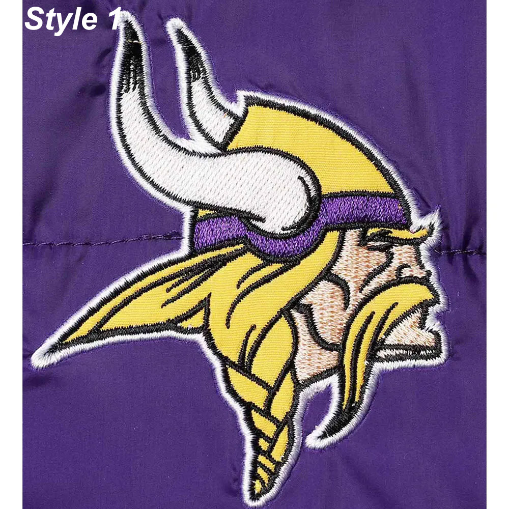Purple Minnesota Vikings Field Goal Bomber Jacket - Image 9