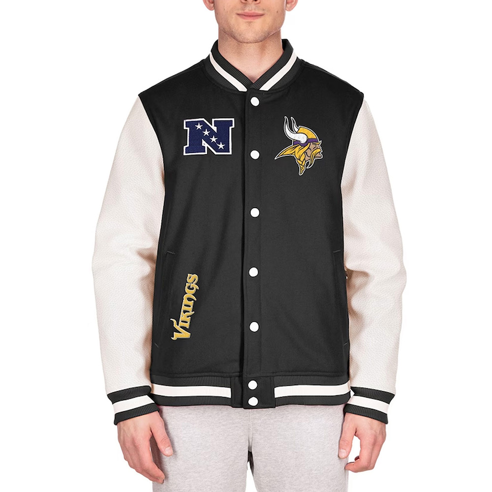 Minnesota Vikings Third Down Varsity Jacket - Image 3