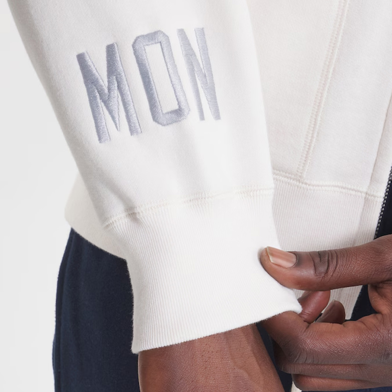 Montreal Canadiens White Striped Fleece Jacket - Image 4