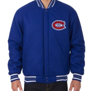 Varsity Montreal Canadiens Royal Blue Wool Jacket