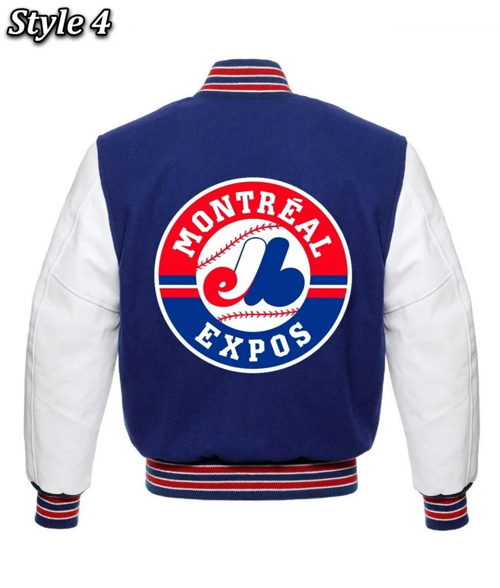 Montreal Expos Varsity Wool/Leather Jacket - Image 9