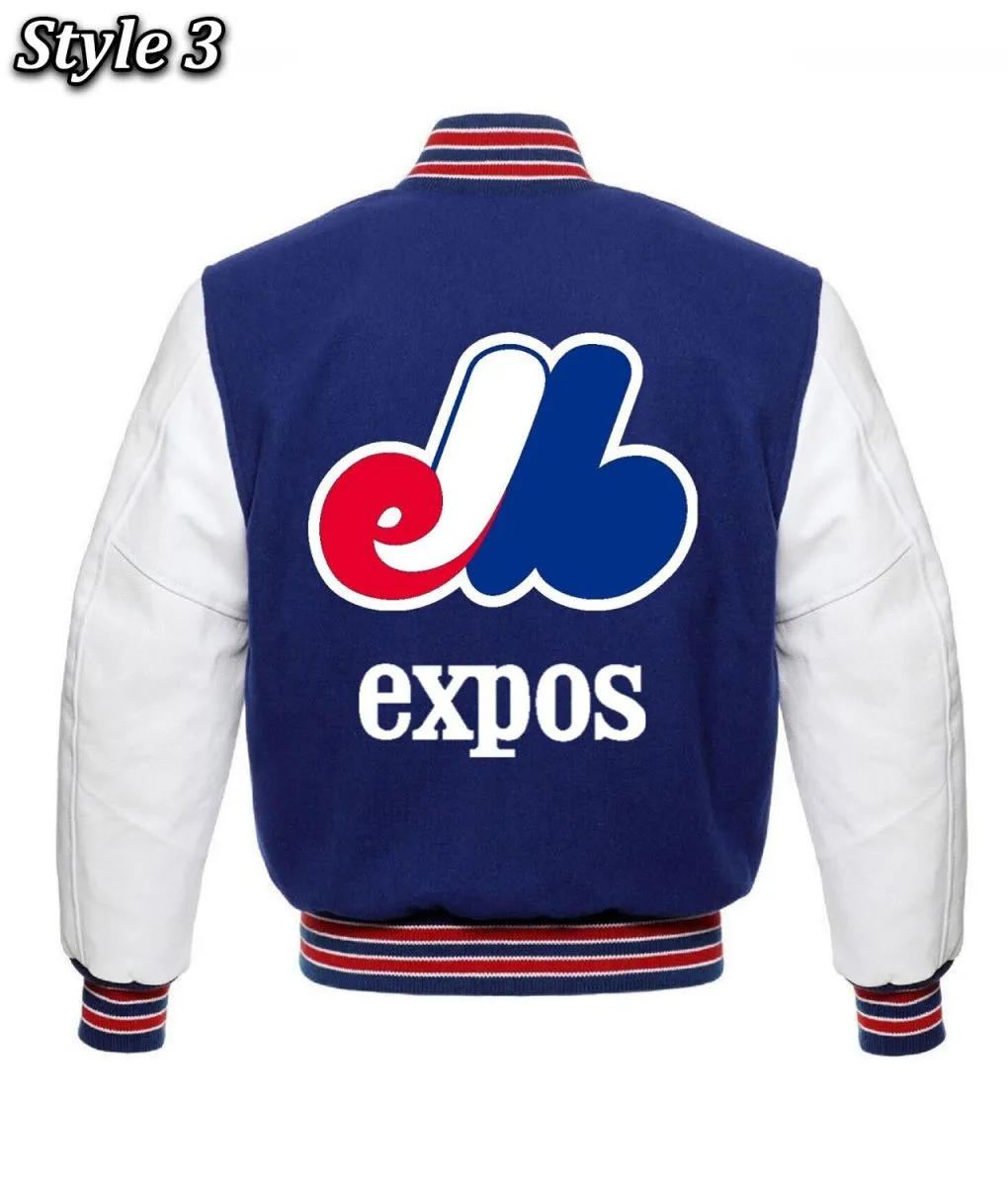 Montreal Expos Varsity Wool/Leather Jacket - Image 8