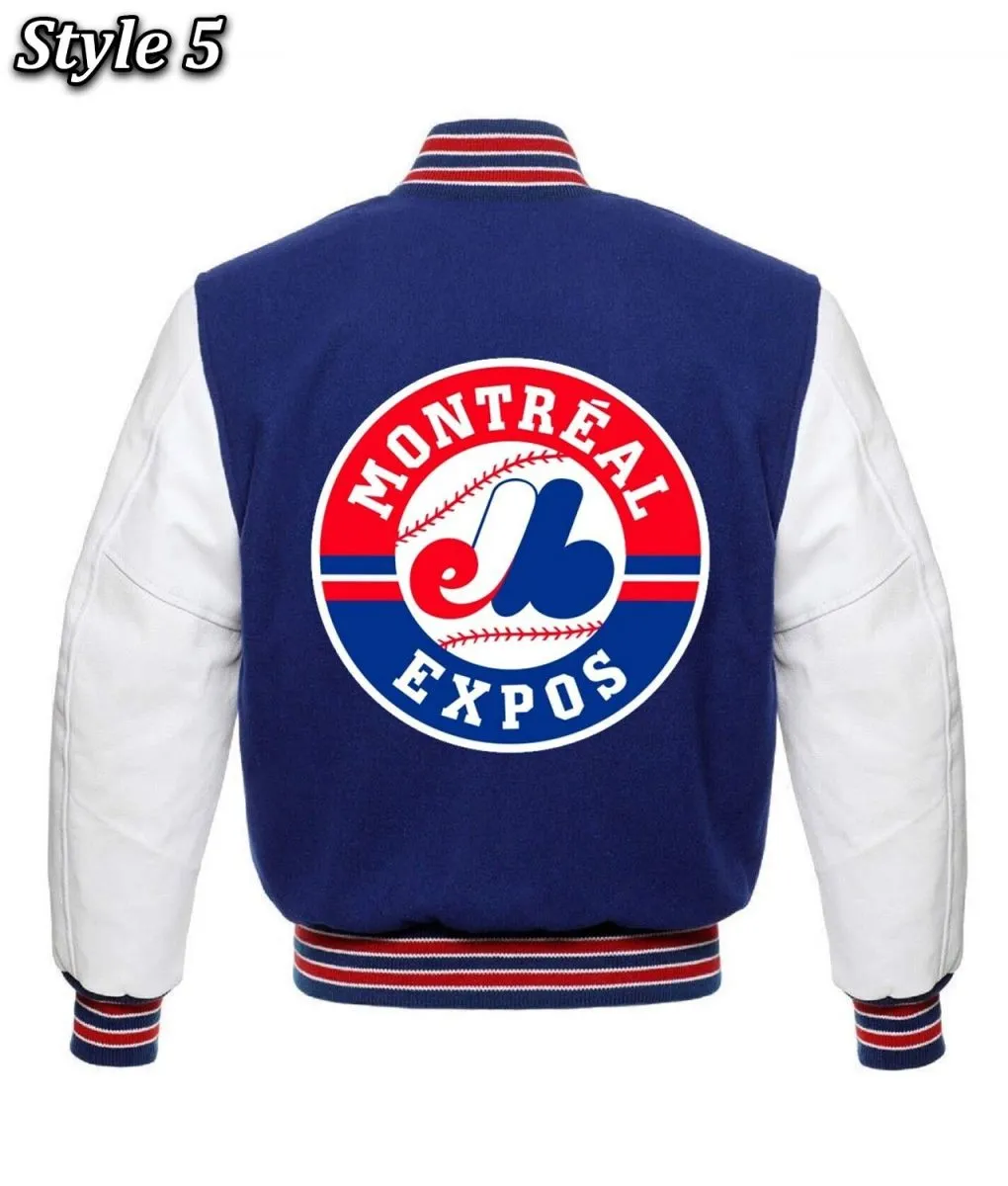 Montreal Expos Varsity Wool/Leather Jacket - Image 10