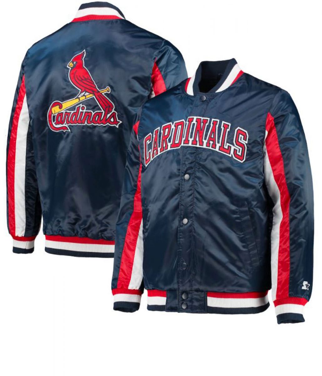 Starter St. Louis Cardinals The Ace Satin Blue Jacket - Image 3