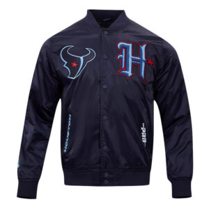 Houston Texans H-Town Navy Satin Jacket