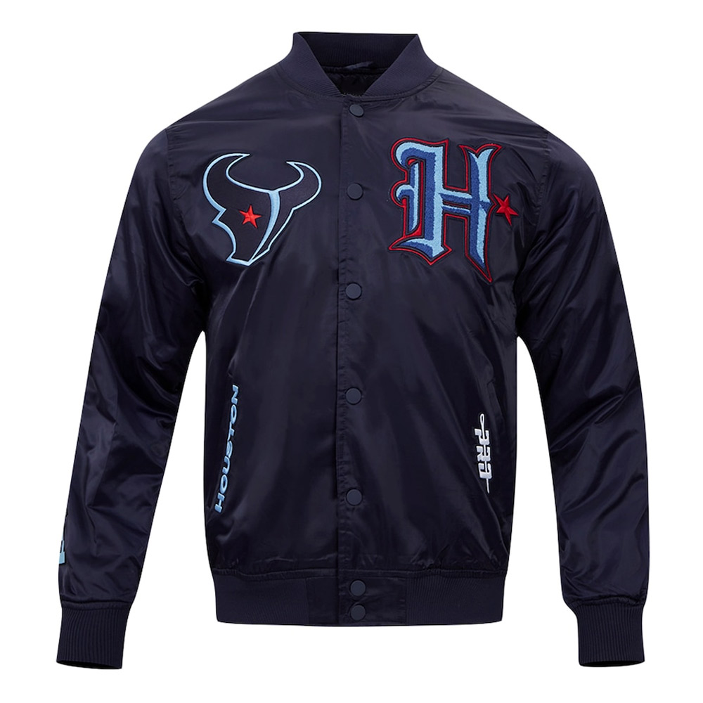 Houston Texans H-Town Navy Satin Jacket