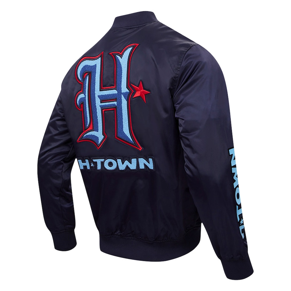 Houston Texans H-Town Navy Satin Jacket - Image 4