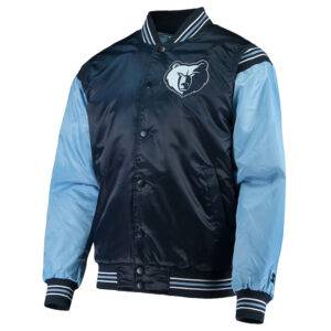 The Enforcer Memphis Grizzlies Navy/Light Blue Satin Jacket