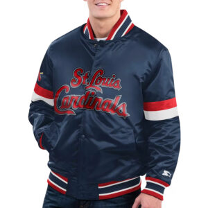 St. Louis Cardinals Home Game Navy Satin Jacket