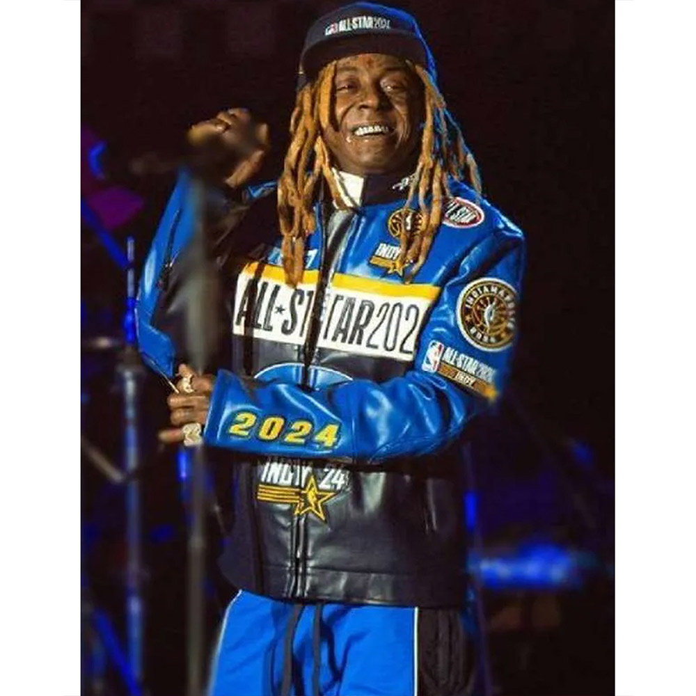 Lil Wayne NBA All-Star 2024 Leather Jacket - Image 2