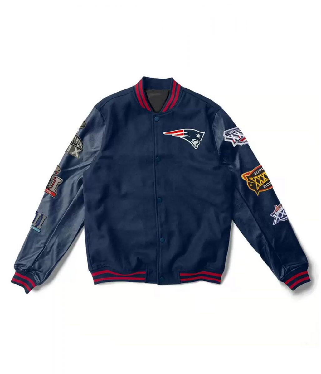 Varsity New England Patriots 6X Super Bowl Champions Navy Jacket