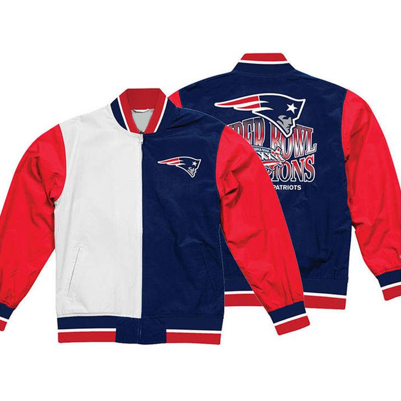 New England Patriots Warm Up Team History Jacket