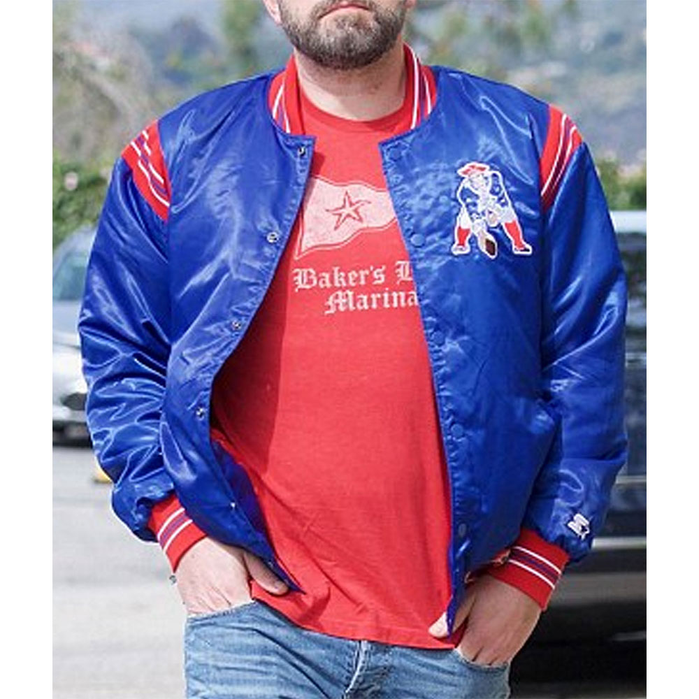 New England Patriots Teddy Varsity Satin Jacket - Image 4