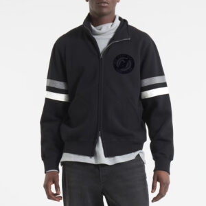 New Jersey Devils Black Striped Fleece Jacket