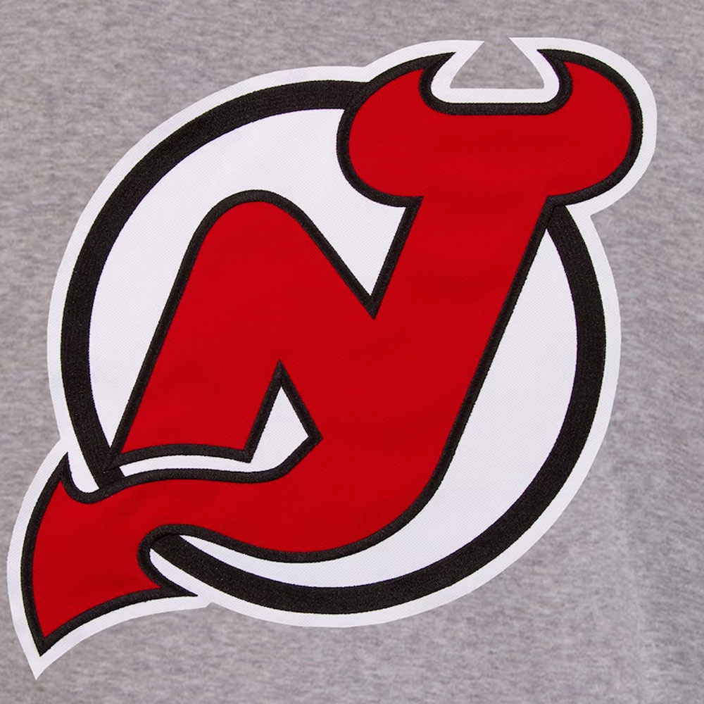 New Jersey Devils Gray and Black Varsity Wool Jacket - Image 3