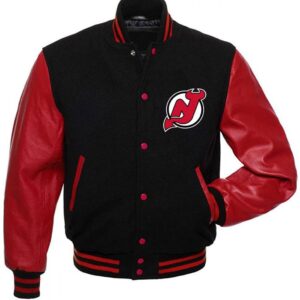 New Jersey Devils Red and Black Jacket