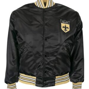 1968 New Orleans Saints Satin Black Jacket