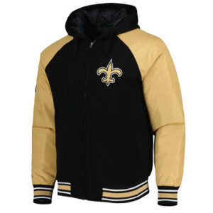 New Orleans Saints Black Varsity Hooded Jacket