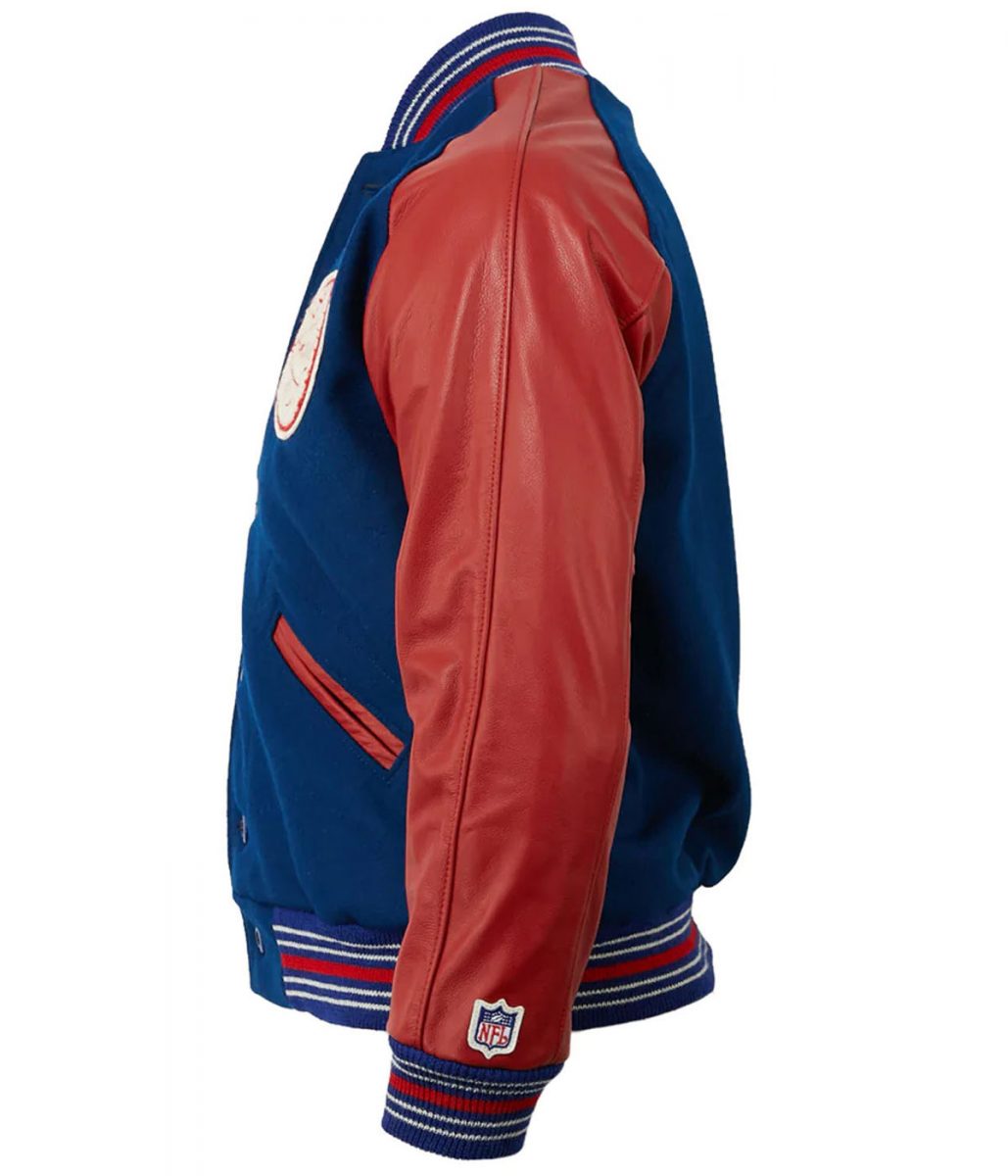 Varsity 1939 NY Giants Blue and Red Jacket - Image 3