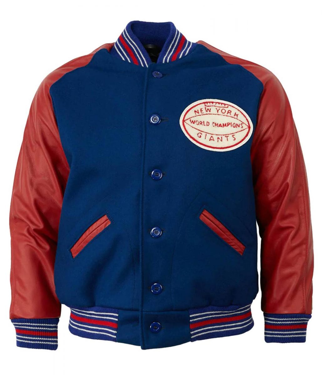 Varsity 1939 NY Giants Blue and Red Jacket