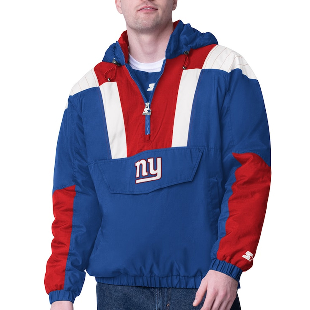 NY Giants Charger Half-Zip Pullover Jacket