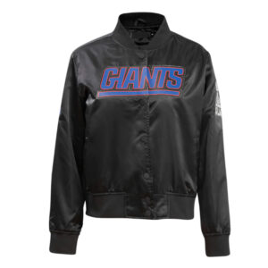 Classic New York Giants Black Satin Jacket