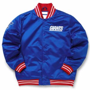 NY Giants Heavyweight Royal Satin Jacket