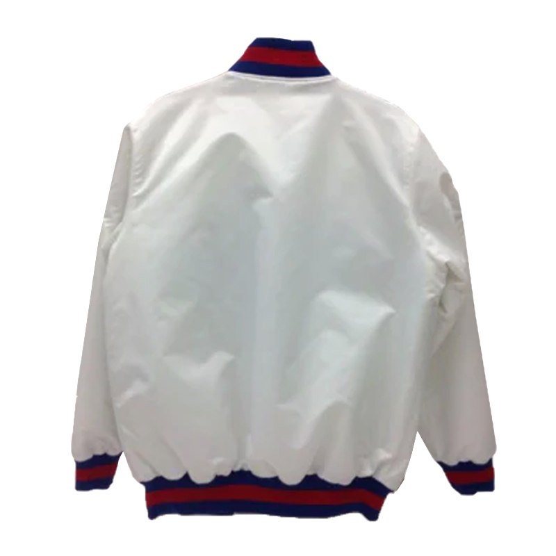 New York Giants Helmet Bomber White Jacket - Image 2