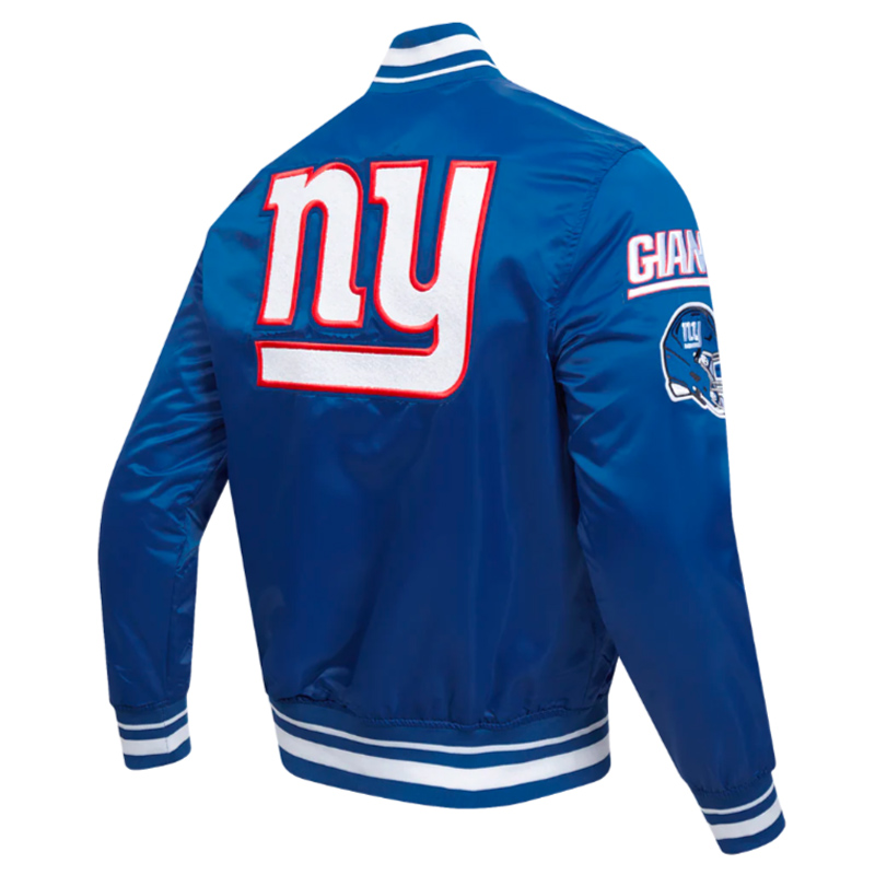 NY Giants Mashup Classic Rib Satin Jacket - Image 4