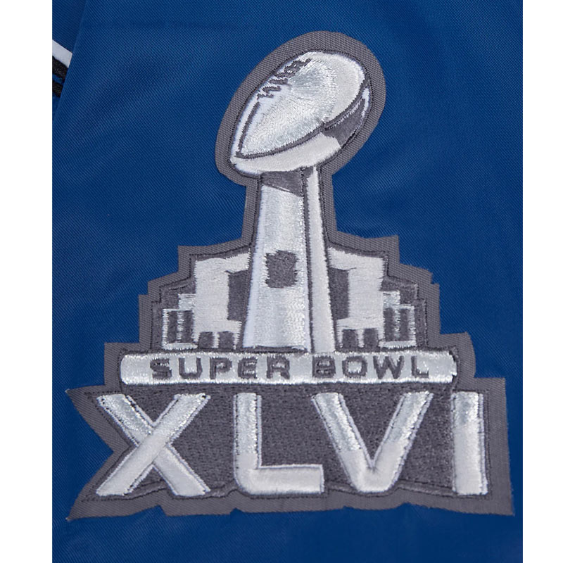 NY Giants Mashup Classic Rib Satin Jacket - Image 5