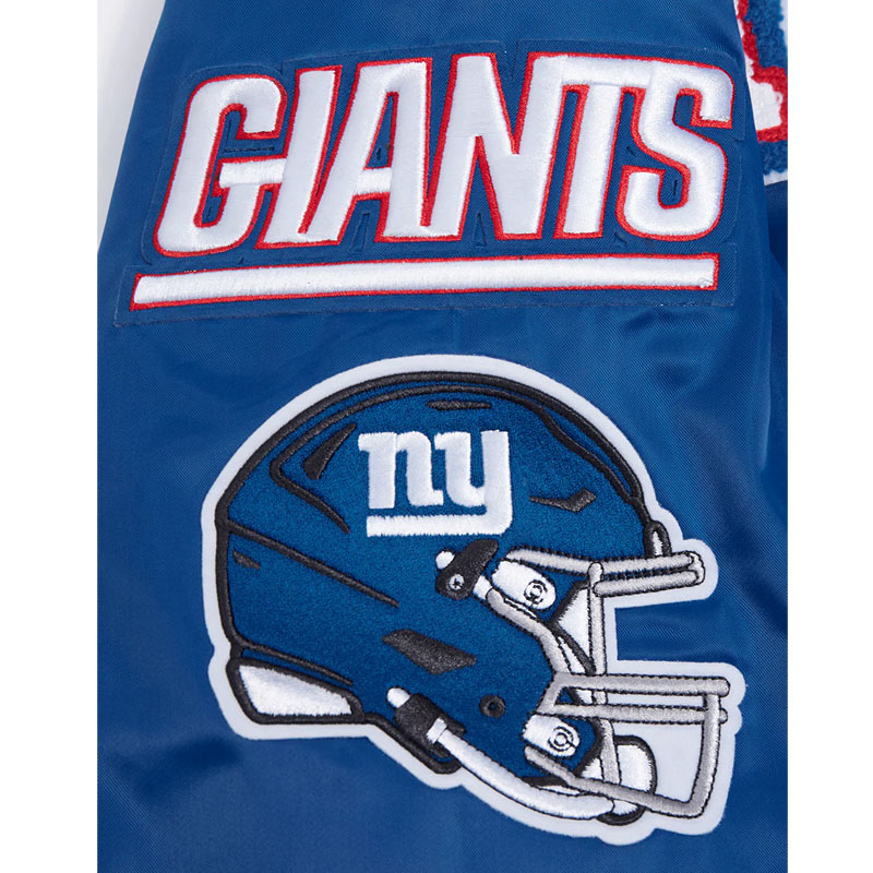 NY Giants Mashup Classic Rib Satin Jacket - Image 7