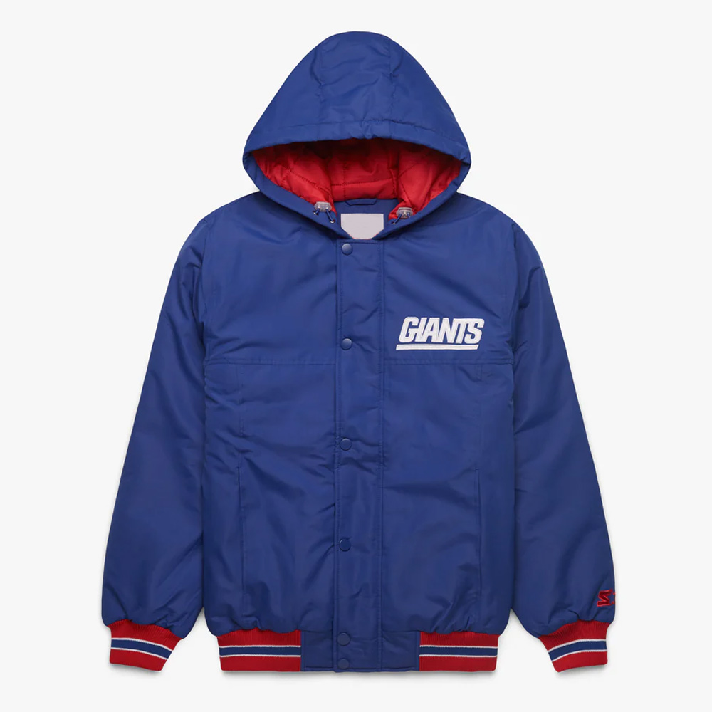 New York Giants Blue Hooded Jacket