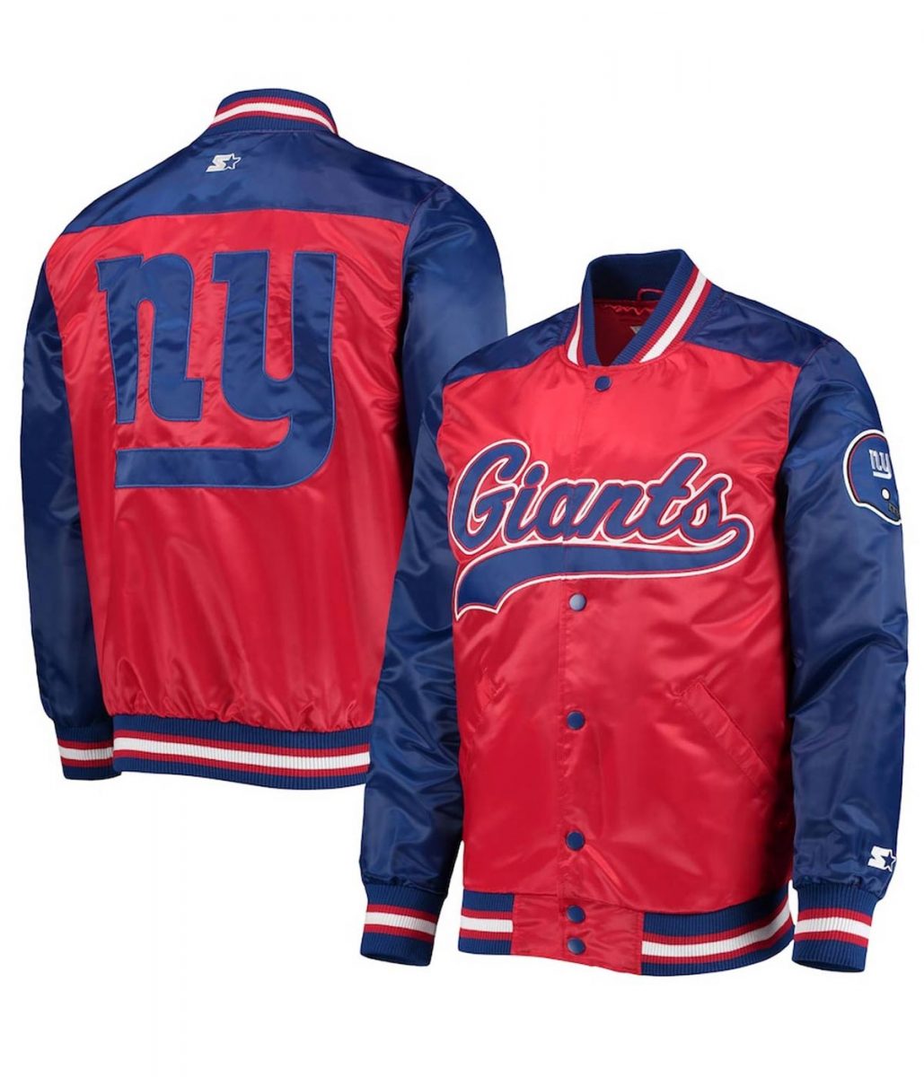 Varsity New York Giants The Tradition II Satin Jacket - Image 3
