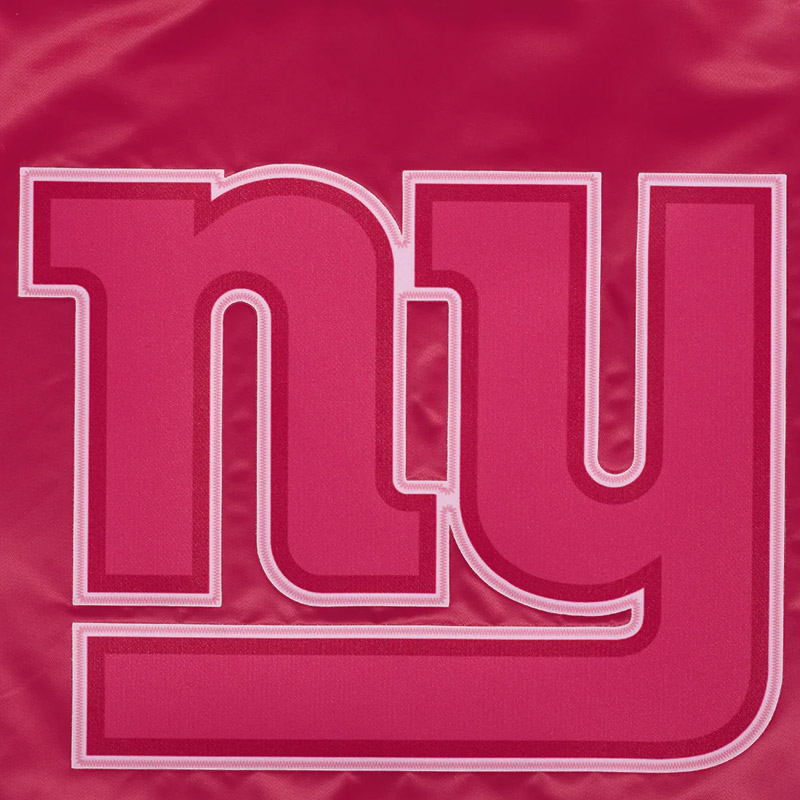 NY Giants Triple Pink Satin Jacket - Image 5