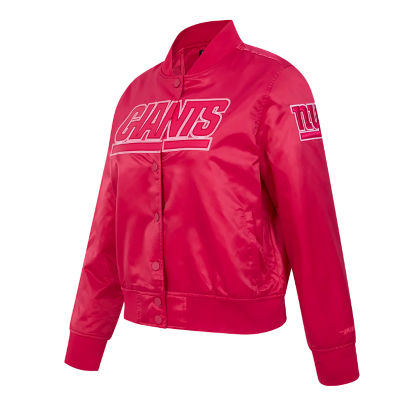 NY Giants Triple Pink Satin Jacket - Image 3