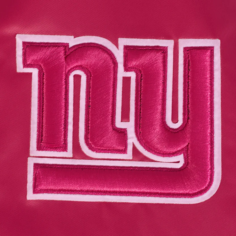 NY Giants Triple Pink Satin Jacket - Image 6