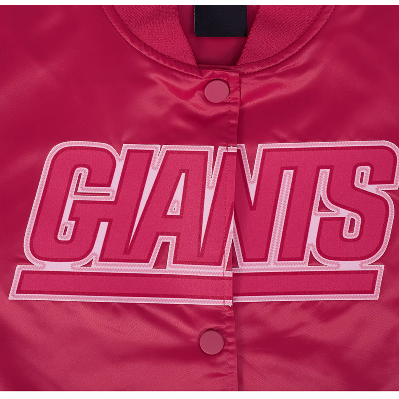 NY Giants Triple Pink Satin Jacket - Image 7