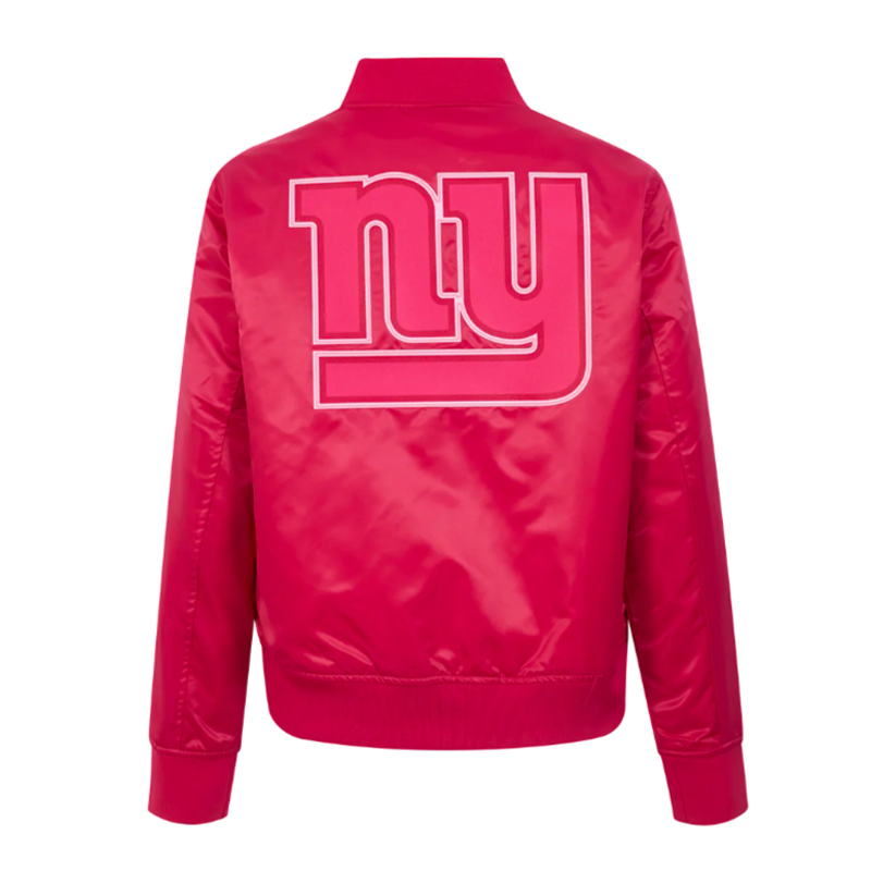 NY Giants Triple Pink Satin Jacket - Image 2