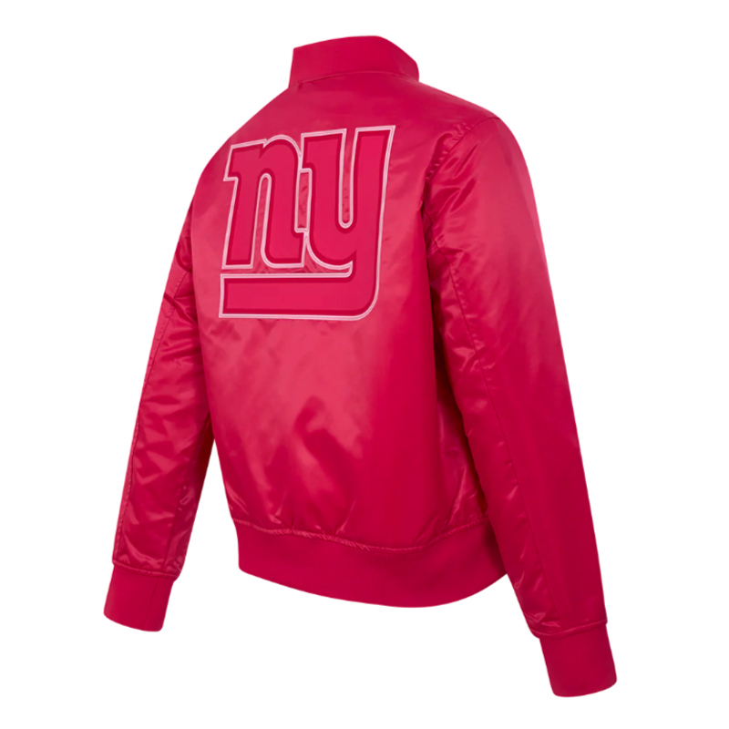 NY Giants Triple Pink Satin Jacket - Image 4