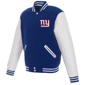 NY Giants Varsity Royal and White Jacket