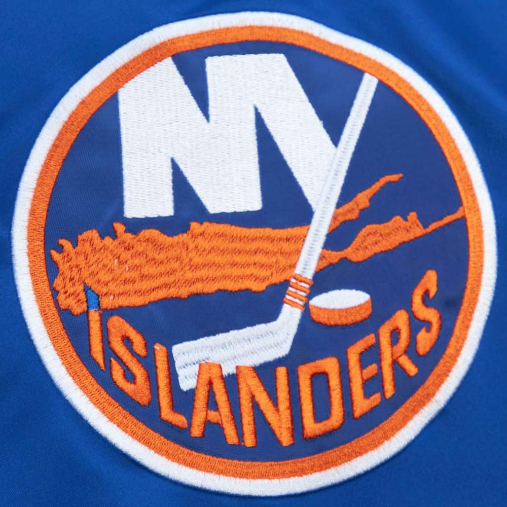 NY Islanders Heavyweight Royal Satin Jacket - Image 3
