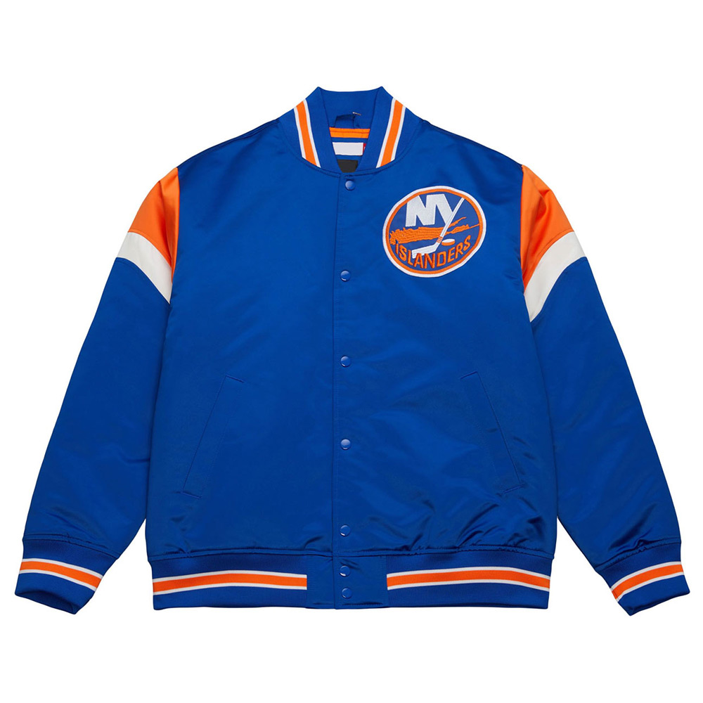 NY Islanders Heavyweight Royal Satin Jacket