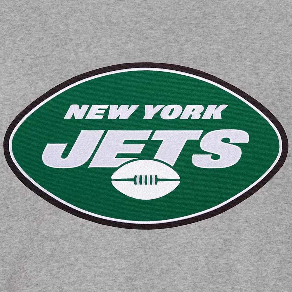 New York Jets Gray and Black Varsity Wool Jacket - Image 4