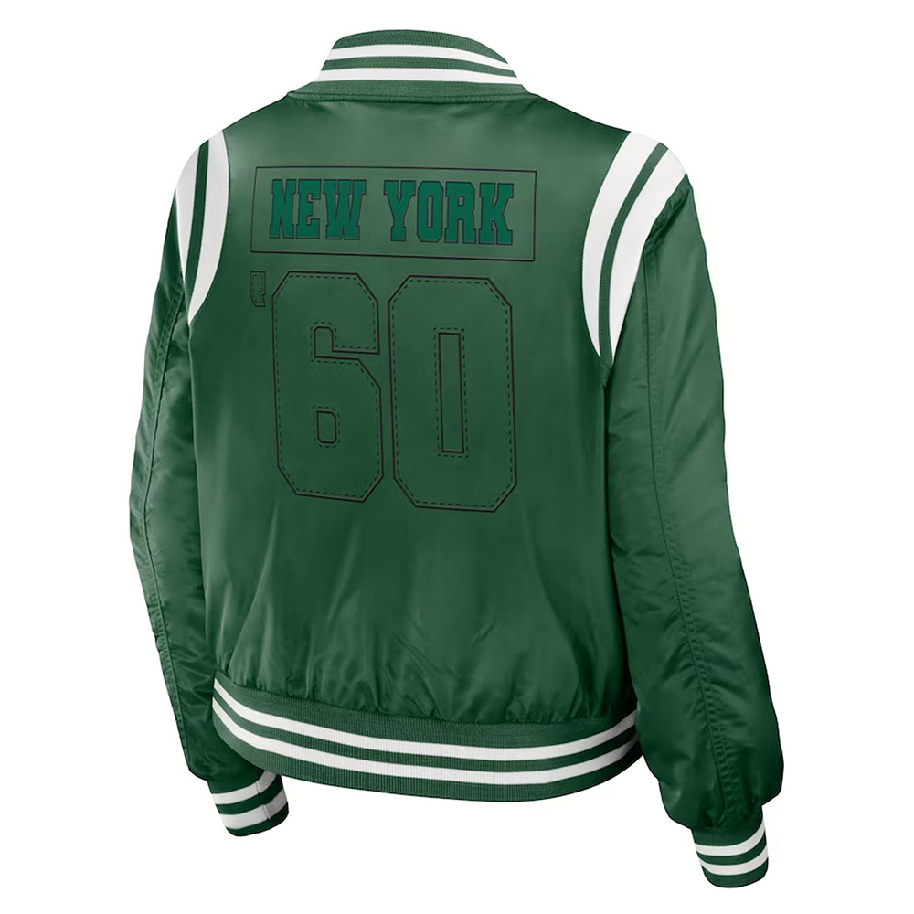 New York Jets Green Bomber Full-Zip Jacket - Image 2