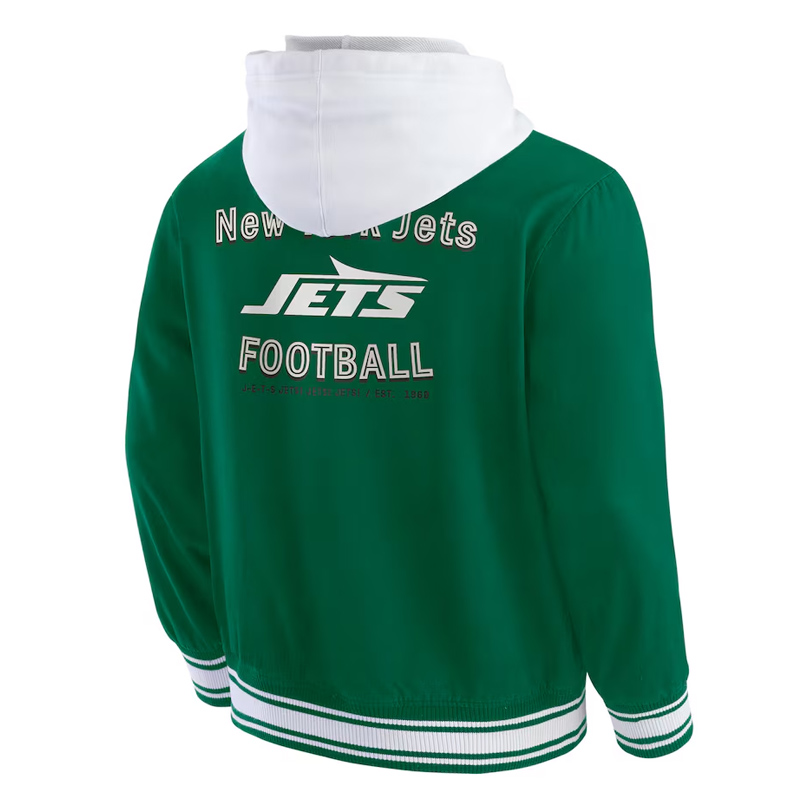 New York Jets Green Cotton Hooded Jacket - Image 2