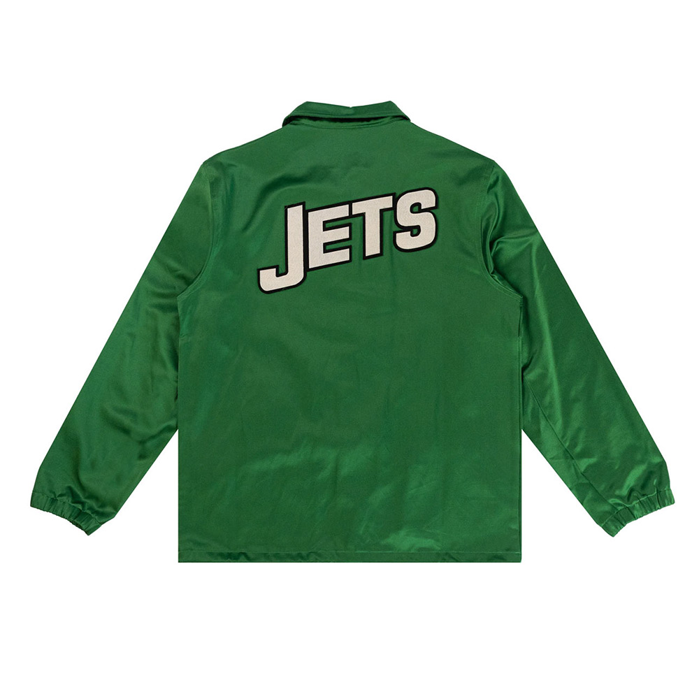 NY Jets Green Satin Windbreaker - Image 2